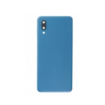 Vitre arrière + Lentille camera avec support pour Samsung Galaxy A02 Bleu