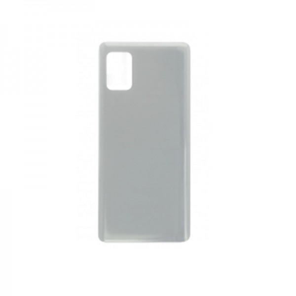 Vitre arrière (cache batterie) avec Adhésif pour Samsung Galaxy A51 5G Blanc + Logo