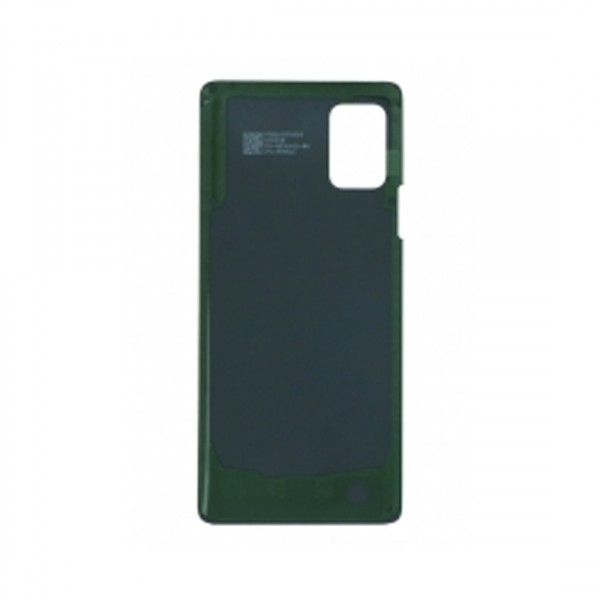 Vitre arrière (cache batterie) avec Adhésif pour Samsung Galaxy A51 5G UW Bleu + Logo