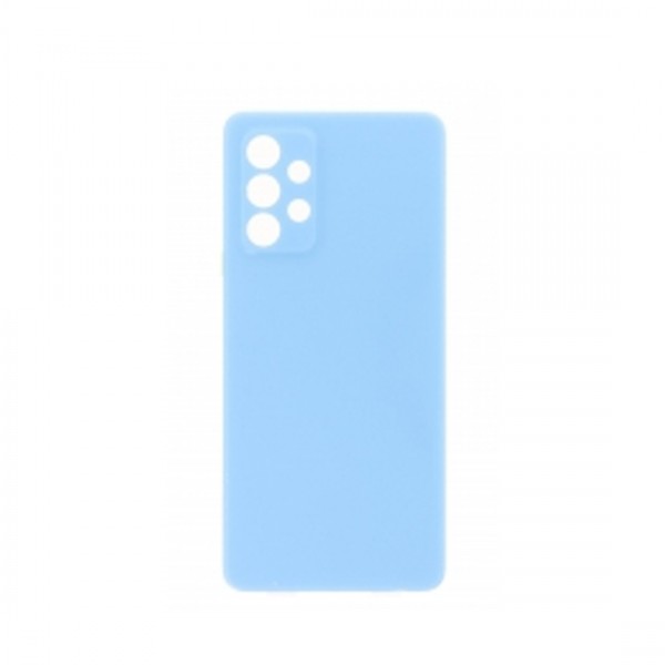 Vitre arrière (cache batterie) avec Adhésif pour Samsung Galaxy A52 A525/A52 5G Bleu + Logo
