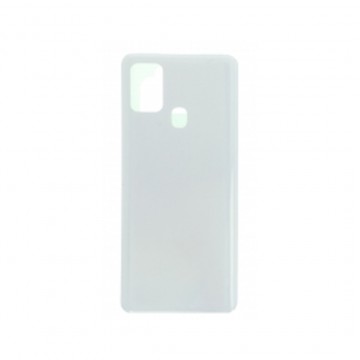 Vitre arrière (cache batterie) avec Adhésif pour Samsung Galaxy A21s A217 Blanc + Logo
