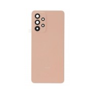 Vitre arrière avec Adhésif + Lentille camera support pour Samsung Galaxy A33 5G A336 Rose + Logo