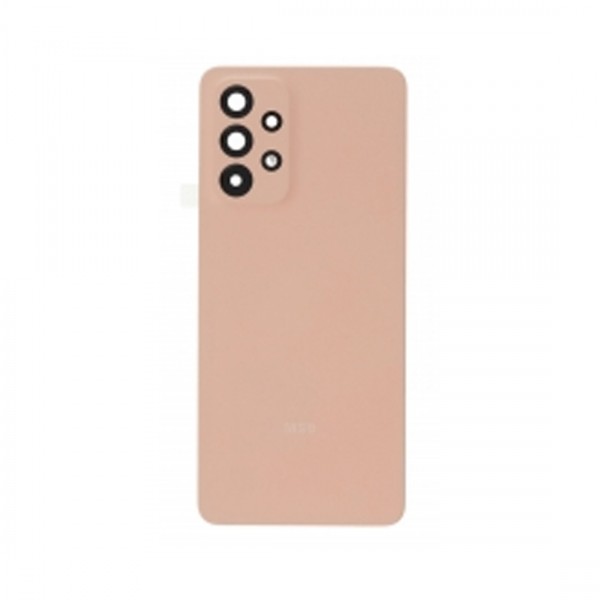 Vitre arrière avec Adhésif + Lentille camera support pour Samsung Galaxy A33 5G A336 Rose + Logo