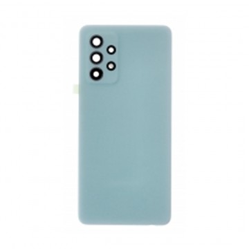 Vitre arrière avec Adhésif + Lentille camera support pour Samsung Galaxy A52s 5G A528 vert + Logo