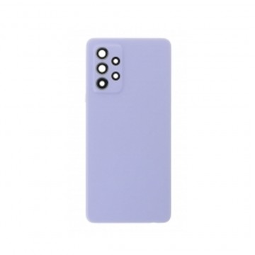 Vitre arrière avec Adhésif + Lentille camera support pour Samsung Galaxy A52 A525/A52 5G/A52s 5G A528 Violet + Logo