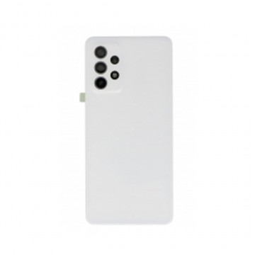 Vitre arrière avec Adhésif + Lentille camera support pour Samsung Galaxy A52 A525/A52 5G/A52s 5G A528 Blanc