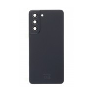 Vitre arrière avec Adhésif + Lentille camera support pour Samsung Galaxy S21 FE 5G G990 Noir