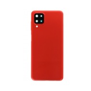 Vitre arrière Samsung Galaxy A12 A12 Nacho A12s A127 Rouge avec lentille caméra