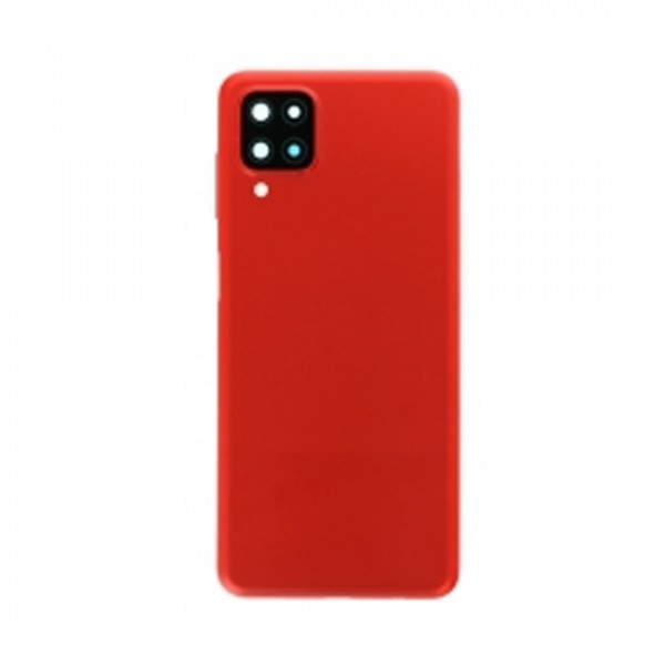 Vitre arrière Samsung Galaxy A12 A12 Nacho A12s A127 Rouge avec lentille caméra