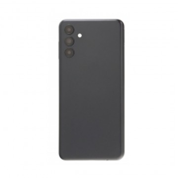 Vitre arrière avec Adhésif + Lentille camera + support pour Samsung Galaxy A13 5G Noir + Logo
