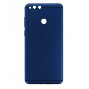 Vitre arrière (cache batterie) pour Huawei Honor 7X Bleu + Logo