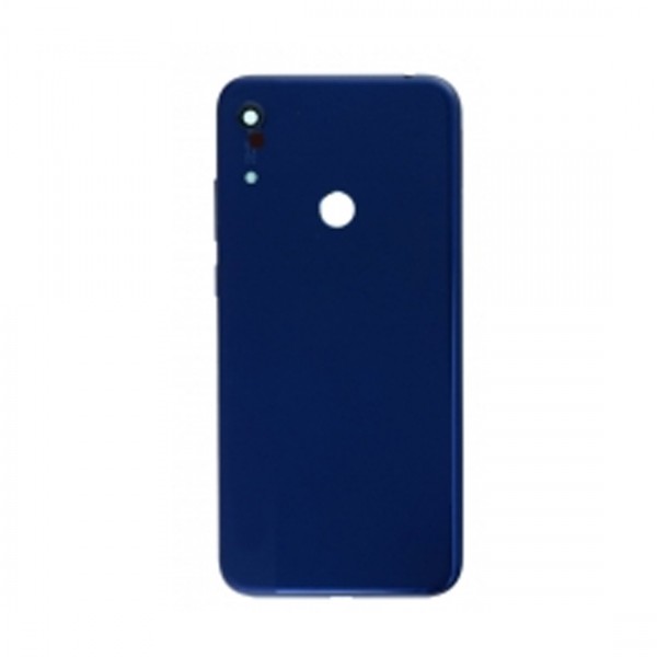 Vitre arrière avec Trou d'empreinte digitale pour Huawei Honor 8A 2019 Bleu + Logo