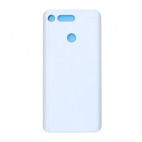 Vitre arrière (cache batterie) avec adhésif pour Huawei Honor View 20 Blanc + Logo