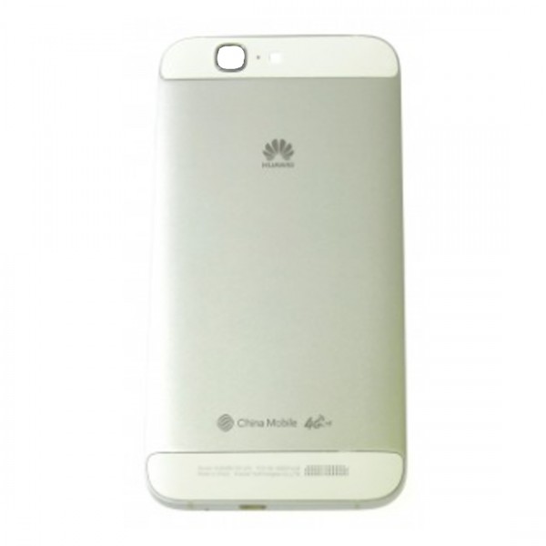 Vitre arrière (cache batterie) pour Huawei Ascend G7 Blanc + Logo