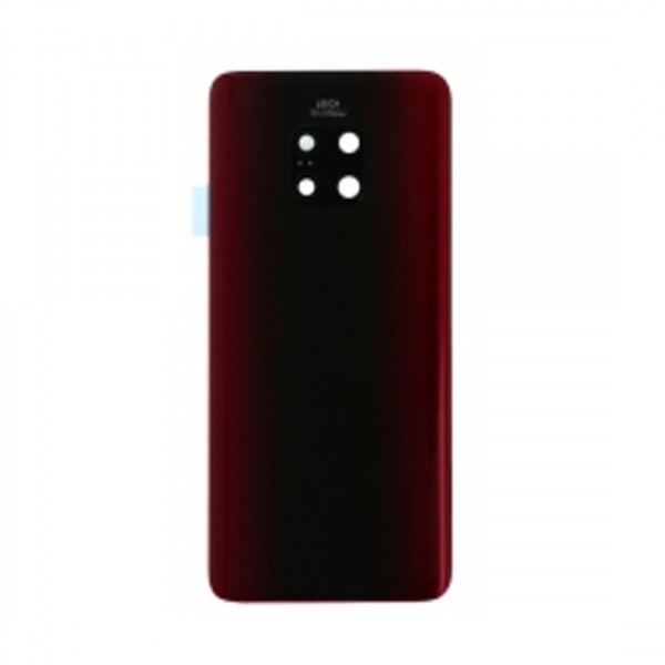 Vitre arrière avec Adhésif + Lentille camera + support pour Huawei Mate 20 Pro Rouge