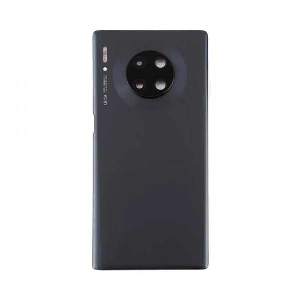 Vitre arrière (cache batterie) avec Lentille camera pour Huawei Mate 30 Noir + Logo