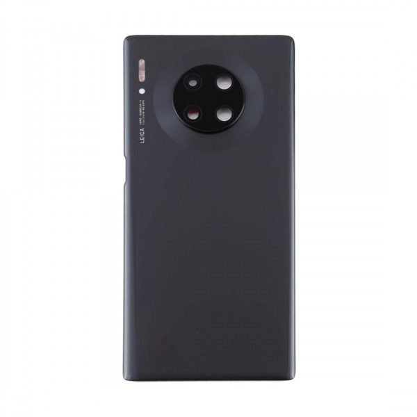 Vitre arrière (cache batterie) avec Lentille camera pour Huawei Mate 30 Pro Noir + Logo