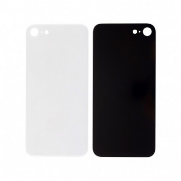 VITRE ARRIERE POUR IPHONE SE 2020 NOIR/ROUGE/BLANC AVEC LOGO + CE
