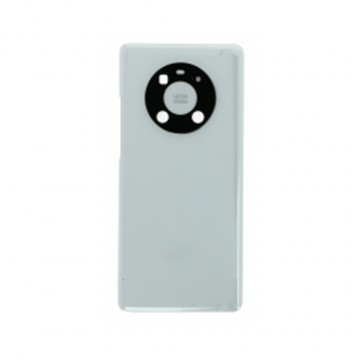Vitre arrière avec Adhésif + Lentille camera + support pour Huawei Mate 40 Pro Blanc + Logo