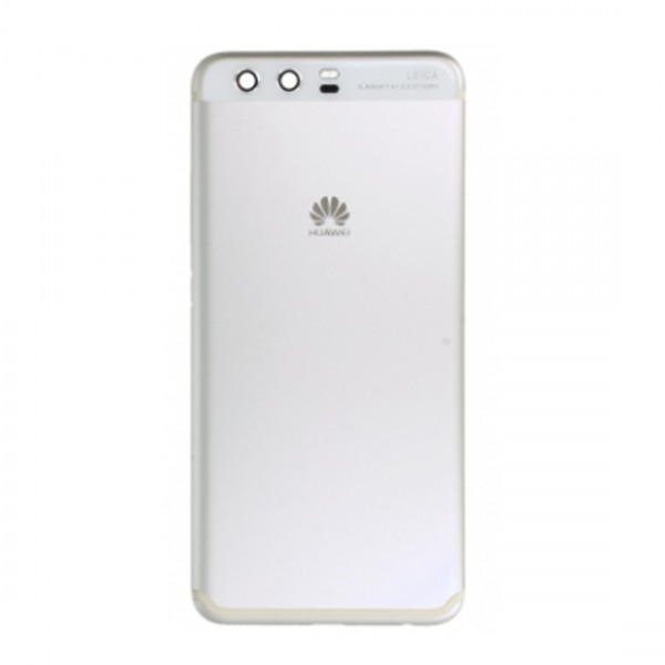 Vitre arrière (cache batterie) pour Huawei P10 Blanc + Logo