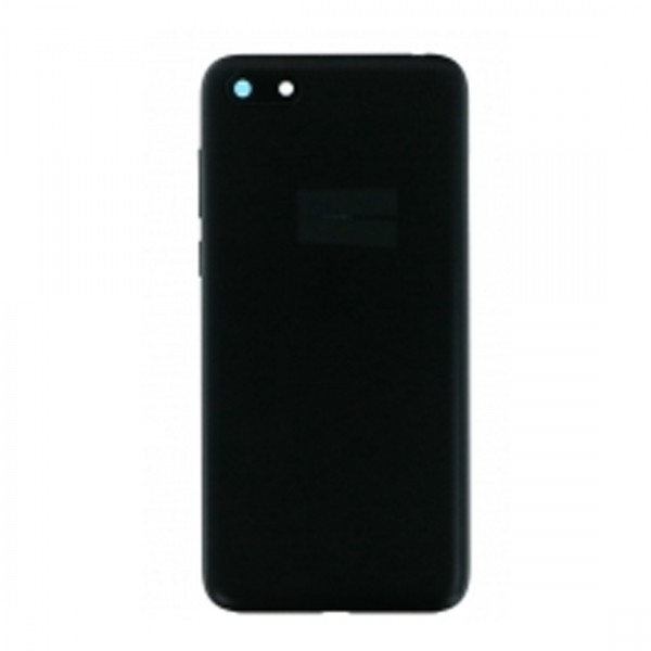 Vitre arrière avec Lentille camera + support pour Huawei Honor 7s Noir + Logo