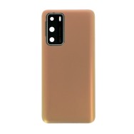 Vitre arrière avec Lentille camera + support pour Huawei P40 Or