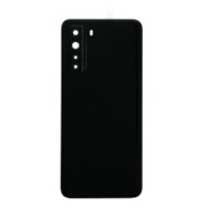 Vitre arrière avec Adhésif + Lentille camera + support pour Huawei P40 lite 5G Noir + Logo