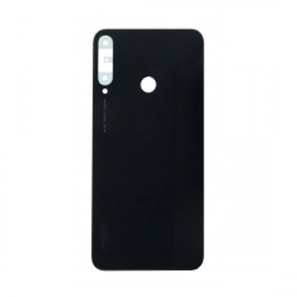 Vitre arrière (cache batterie) avec Adhésif pour Huawei P40 lite E/Y7p Noir + Logo