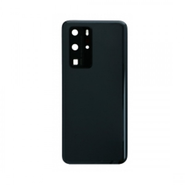 Vitre arrière avec Lentille camera + support pour Huawei P40 Pro Noir + Logo
