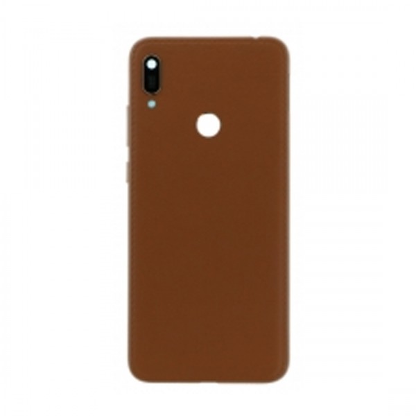 Vitre arrière avec Lentille camera + support + Trou d'empreinte pour Huawei Y6 2019 Modern Or + Logo
