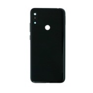 Vitre arrière avec Lentille camera + support + Trou d'empreinte pour Huawei Y6 2019 Noir + Logo