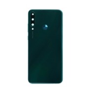 Vitre arrière avec Lentille camera + support pour Huawei Y6p Vert + Logo