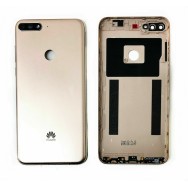 Vitre arrière avec Lentille camera + support pour Huawei Y7 2018/Y7 Prime 2018 Or + Logo