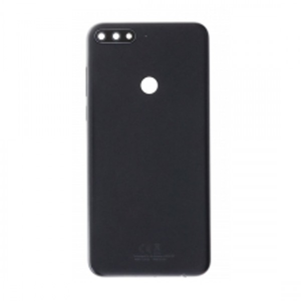 Vitre arrière avec Lentille camera + support pour Huawei Y7 2018/Y7 Prime 2018 Noir + Logo