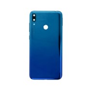 Vitre arrière avec Lentille camera + support + Trou d'empreinte pour Huawei Y7 2019/Y7 Prime 2019 Bleu + Logo