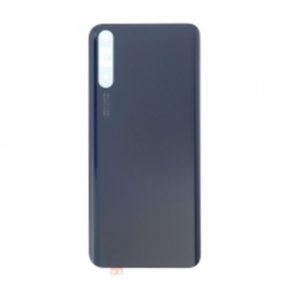 Vitre arrière (cache batterie) avec Adhésif pour Huawei Y8p Noir + Logo