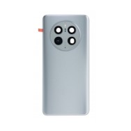 Vitre arrière avec Adhésif + Lentille camera + support pour Huawei Mate 50 Pro Argent + Logo