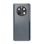 Vitre arrière avec Adhésif + Lentille camera + support pour Huawei Mate 50 Pro Noir + Logo