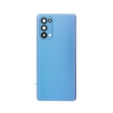 Vitre arrière avec Adhésif + Lentille camera + support pour Oppo Reno 5 Pro 5G Bleu