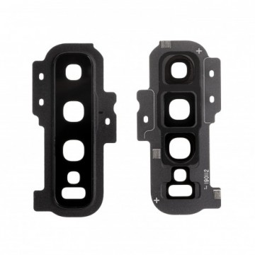 Lentille camera arrière + contour pour Samsung Galaxy S10+ Noir céramique