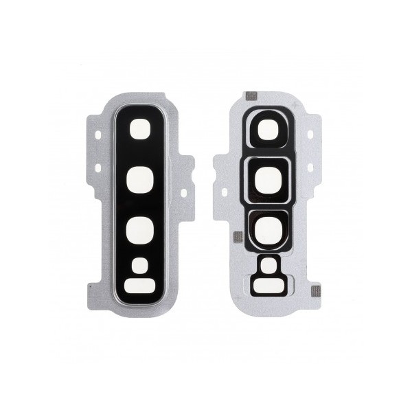 Lentille camera arrière + contour pour Samsung Galaxy S10+ Blanc Prisme