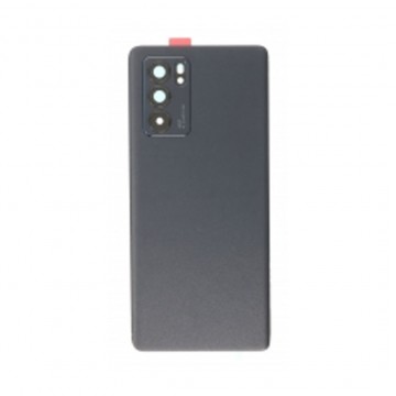 Vitre arrière avec Adhésif + Lentille camera + support pour Oppo Reno 6 Pro 5G MediaTek CPH2249 Noir