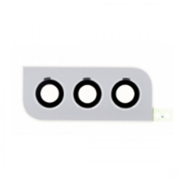 Lentille en verre caméra arrière pour Samsung Galaxy S22 5G/S22+ 5G Blanc