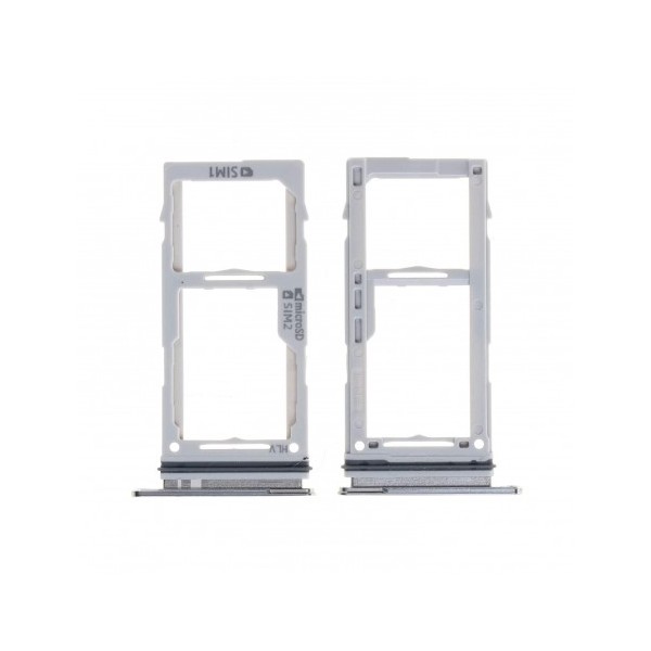 Tiroir SIM + SD pour Samsung Galaxy S10 / S10e / S10 + Blanc Prisme