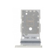 Tiroir carte sim pour Samsung Galaxy S21 FE 5G G990 Double Carte Blanc