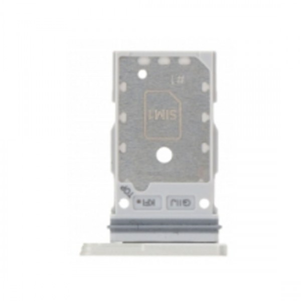Tiroir carte sim pour Samsung Galaxy S21 FE 5G G990 Double Carte Blanc