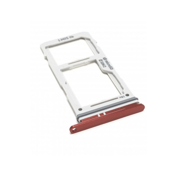 Tiroir SIM + SD pour Samsung Galaxy S10 / S10e / S10 + Rouge cardinal