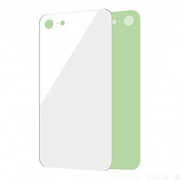 Vitre Arrière pour iPhone 8 en Blanc avec Gros Trou