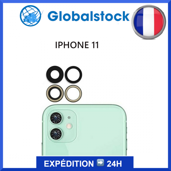 Lentille + Adhésif Verre Caméra Appareil Photo pour iPhone 11/11 PRO/11 PRO MAX