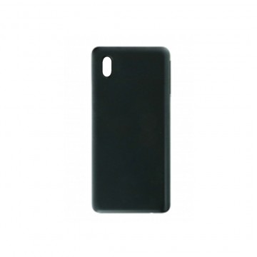 Vitre arrière (cache batterie) pour Samsung Galaxy A01 Core Noir + Logo
